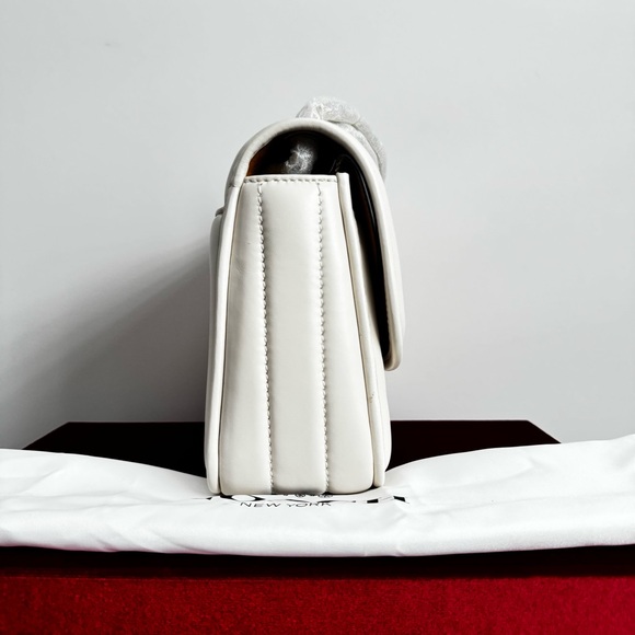 NWT Coach Madison Shoulder Bag Quilting in Chalk/Brass Hardware/Chain/Turnlock - Picture 11 of 16